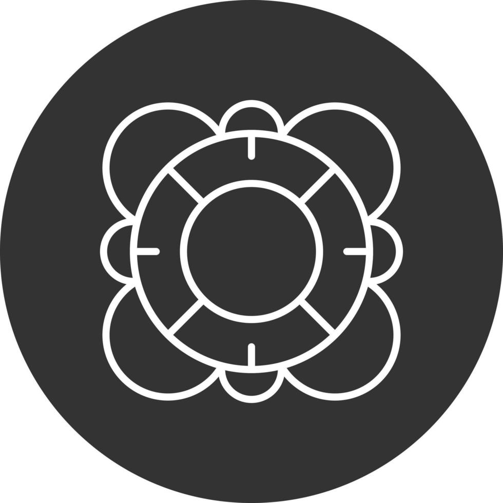 Lifesaver Line Inverted Icon vector