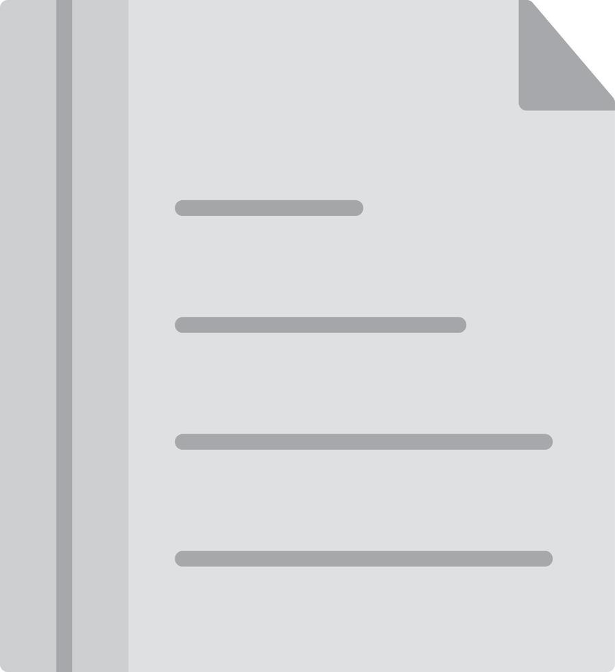 Documents Flat Greyscale vector