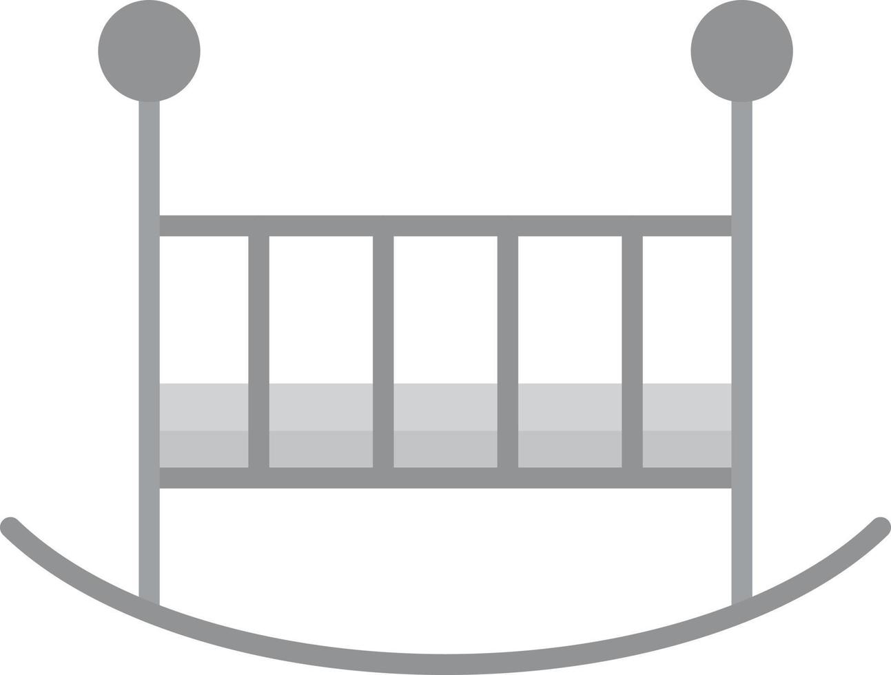 Cradle Flat Greyscale vector