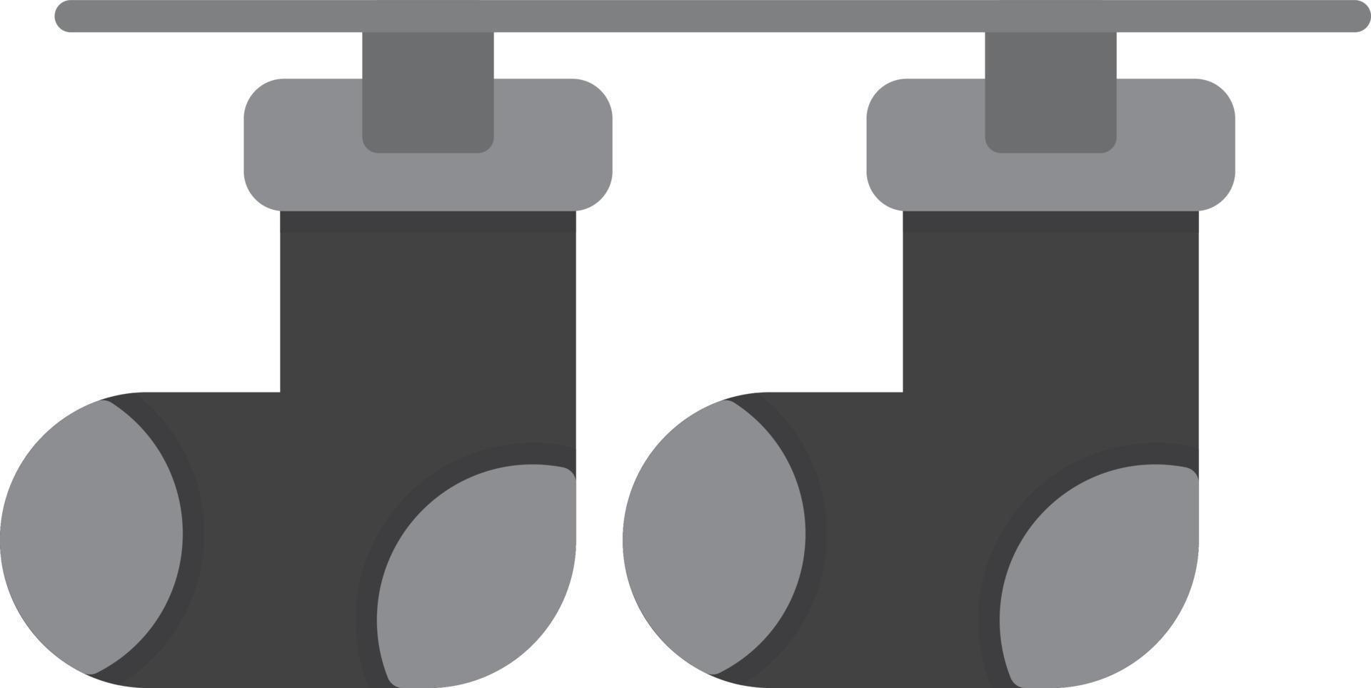 Drying Flat Greyscale vector
