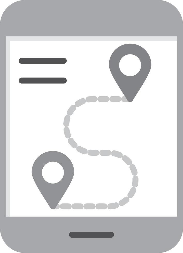 Gps Flat Greyscale vector