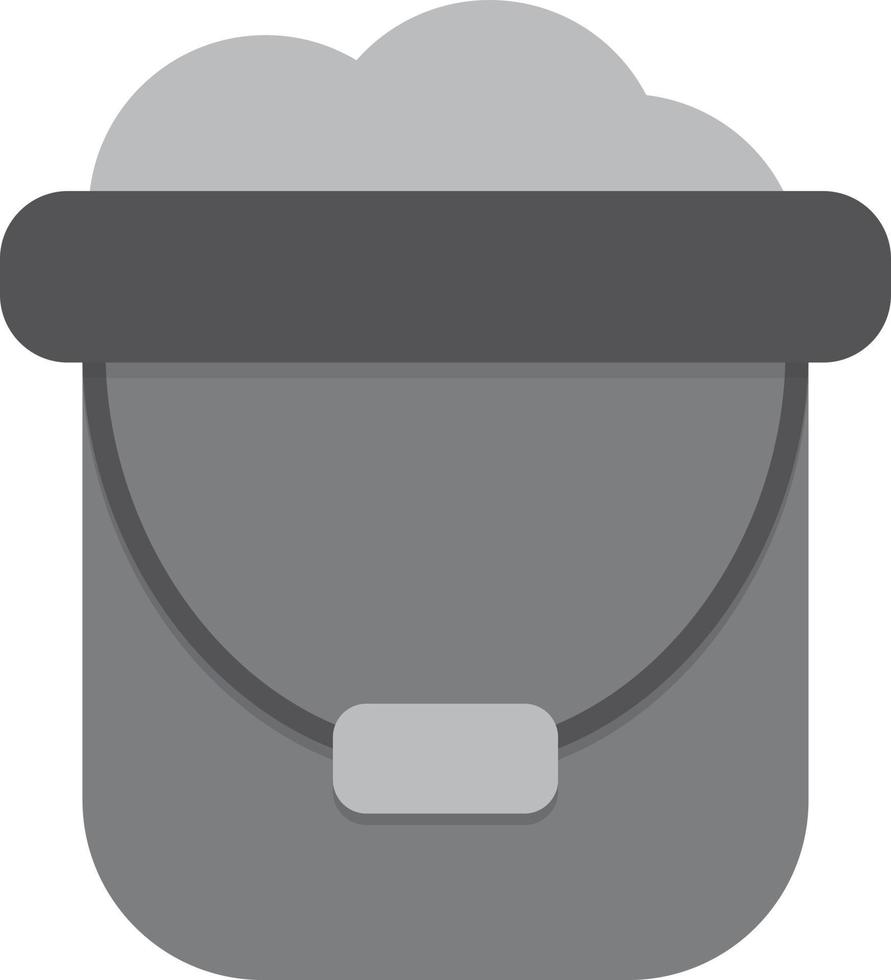 Bucket Flat Greyscale vector