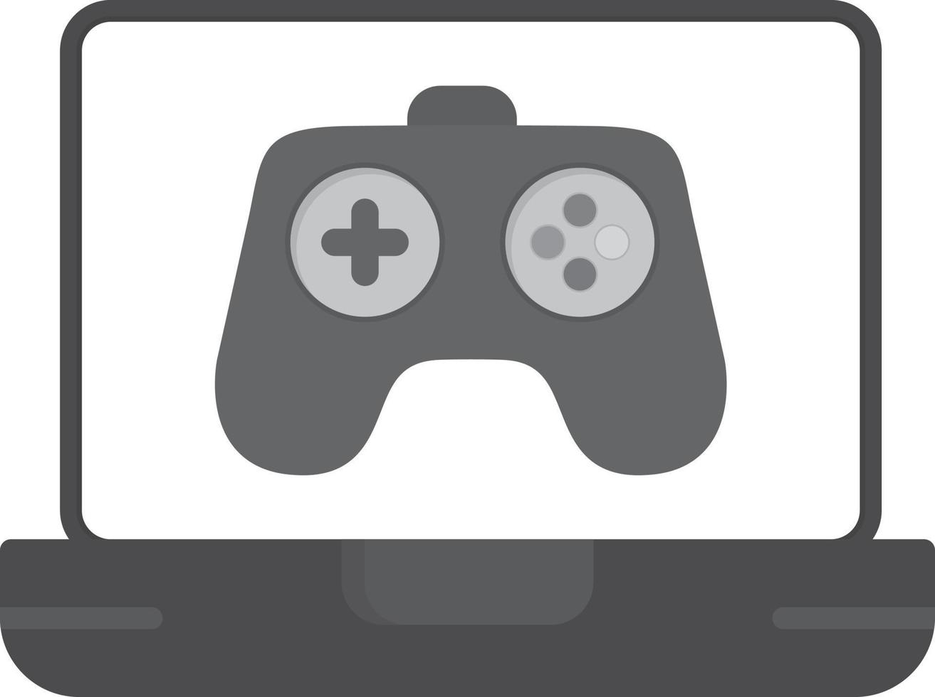 Video Game Flat Greyscale vector