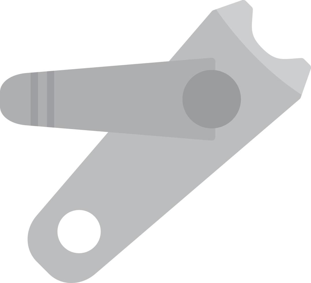 Nail Clipper Flat Greyscale vector