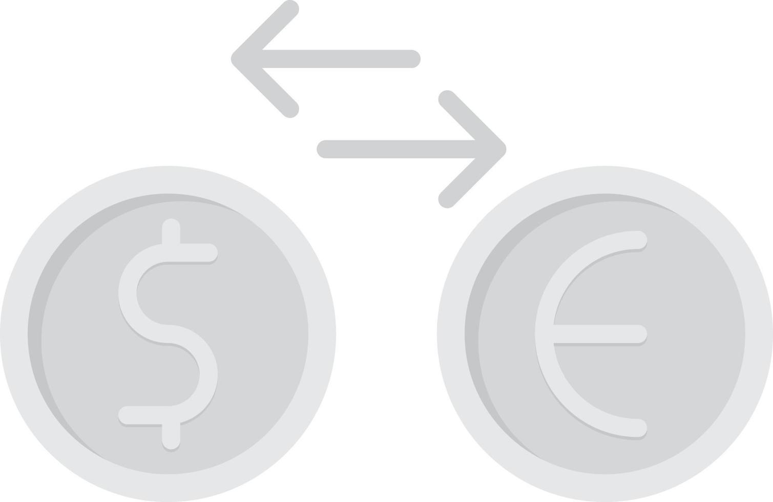 Currency Exchange Flat Greyscale vector