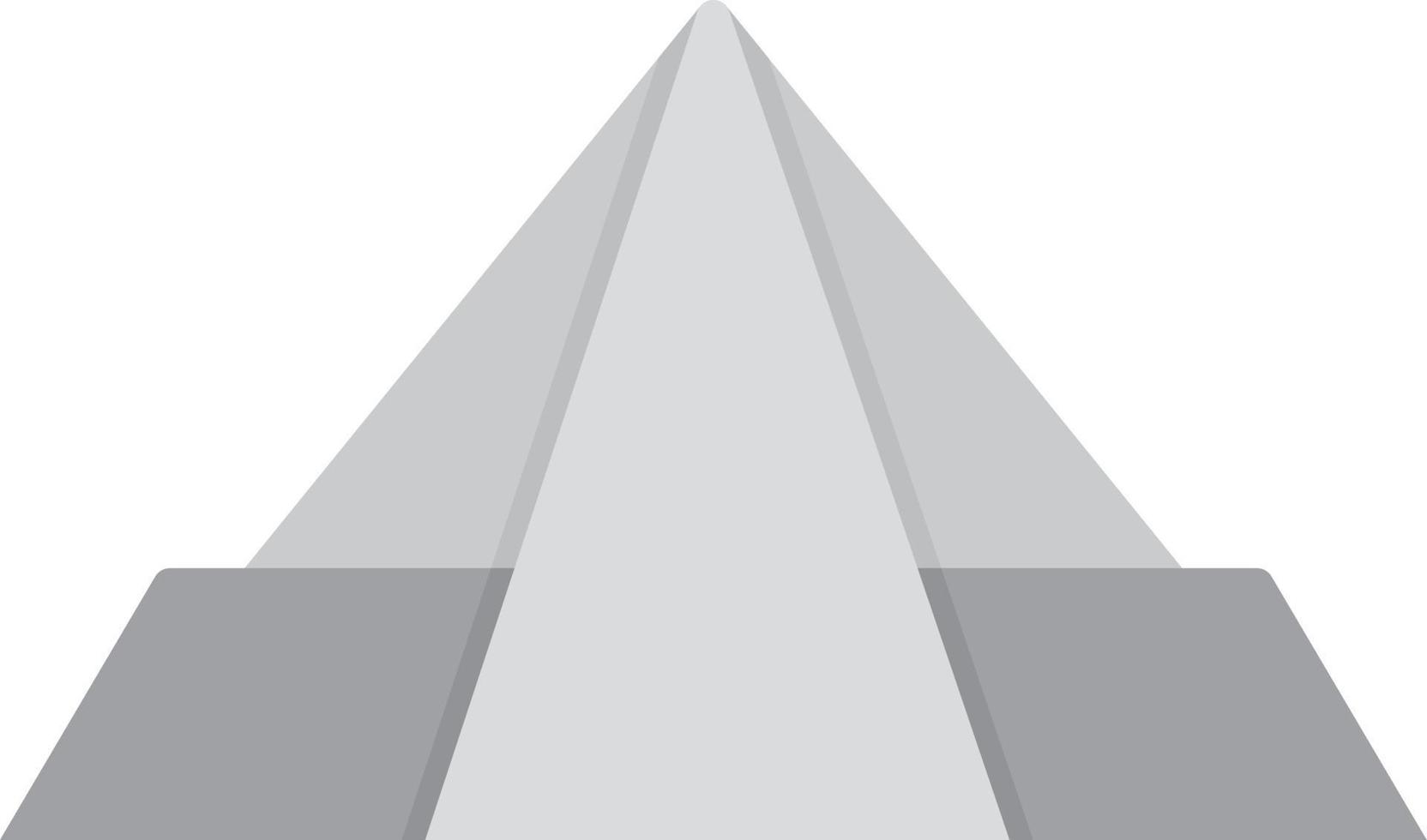 Pyramid Flat Greyscale vector