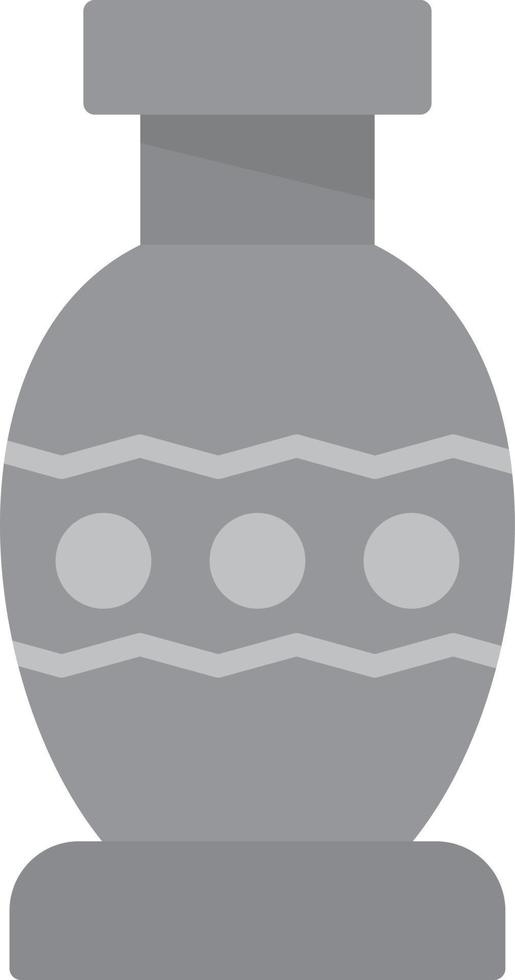 Vase Flat Greyscale vector