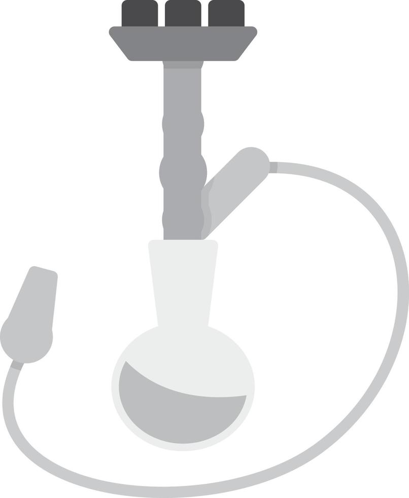 Hookah Flat Greyscale vector