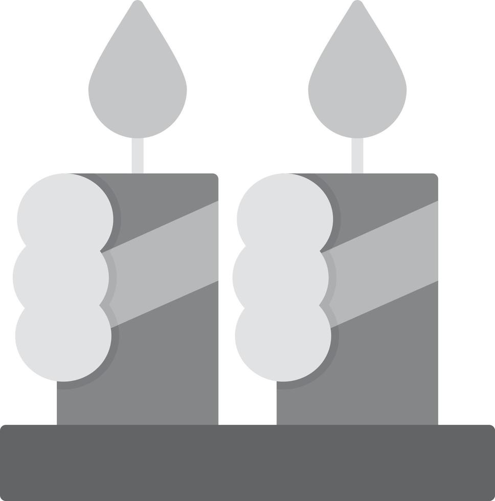 Candles Flat Greyscale vector