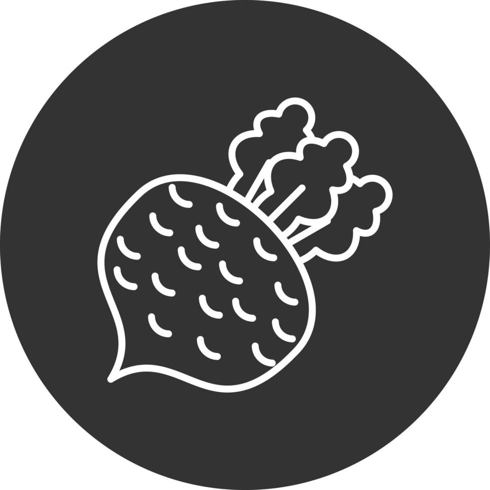 Turnip Line Inverted Icon vector