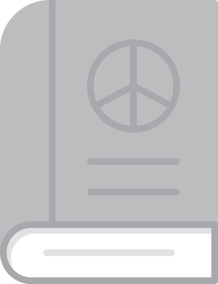 Book Flat Greyscale vector