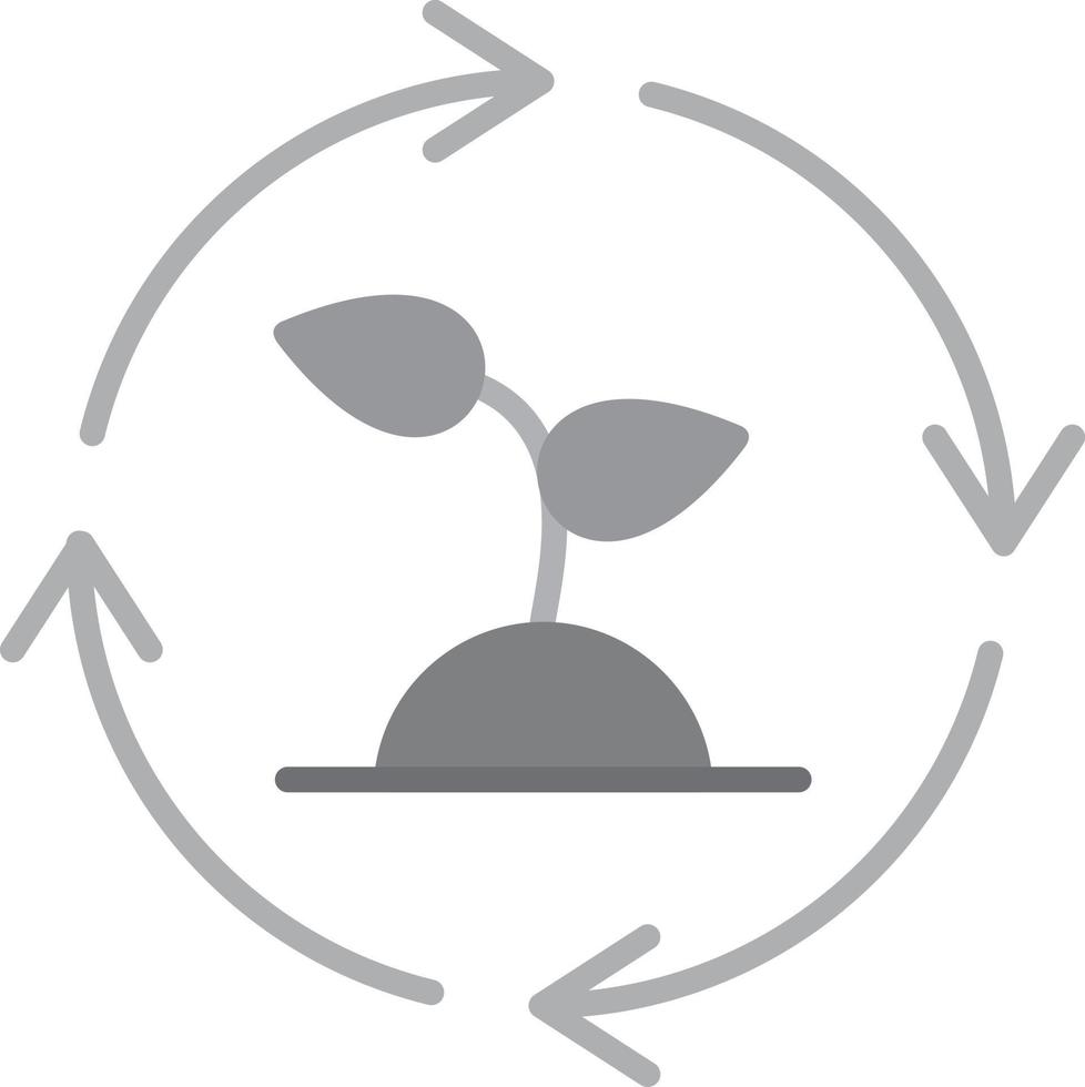Green Energy Flat Greyscale vector