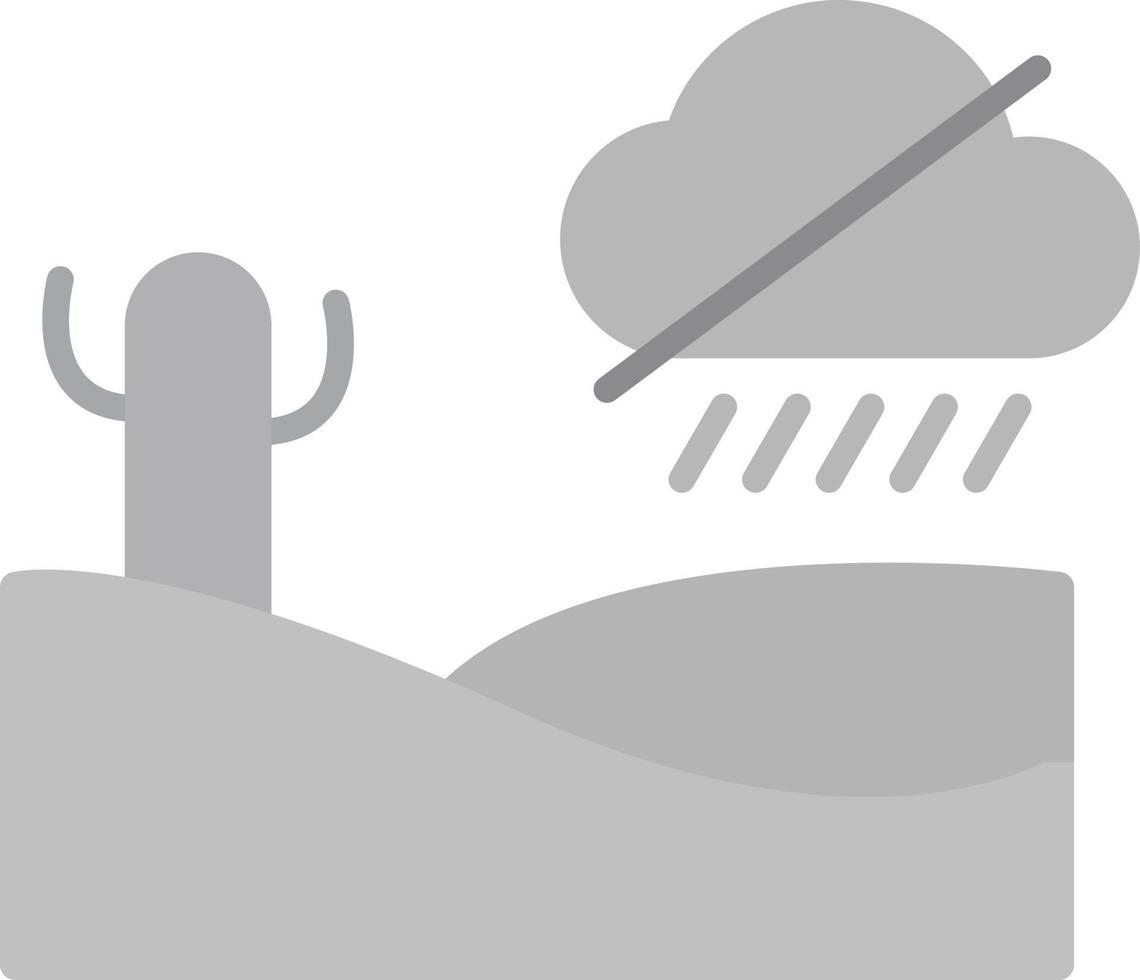 No Rain Flat Greyscale vector