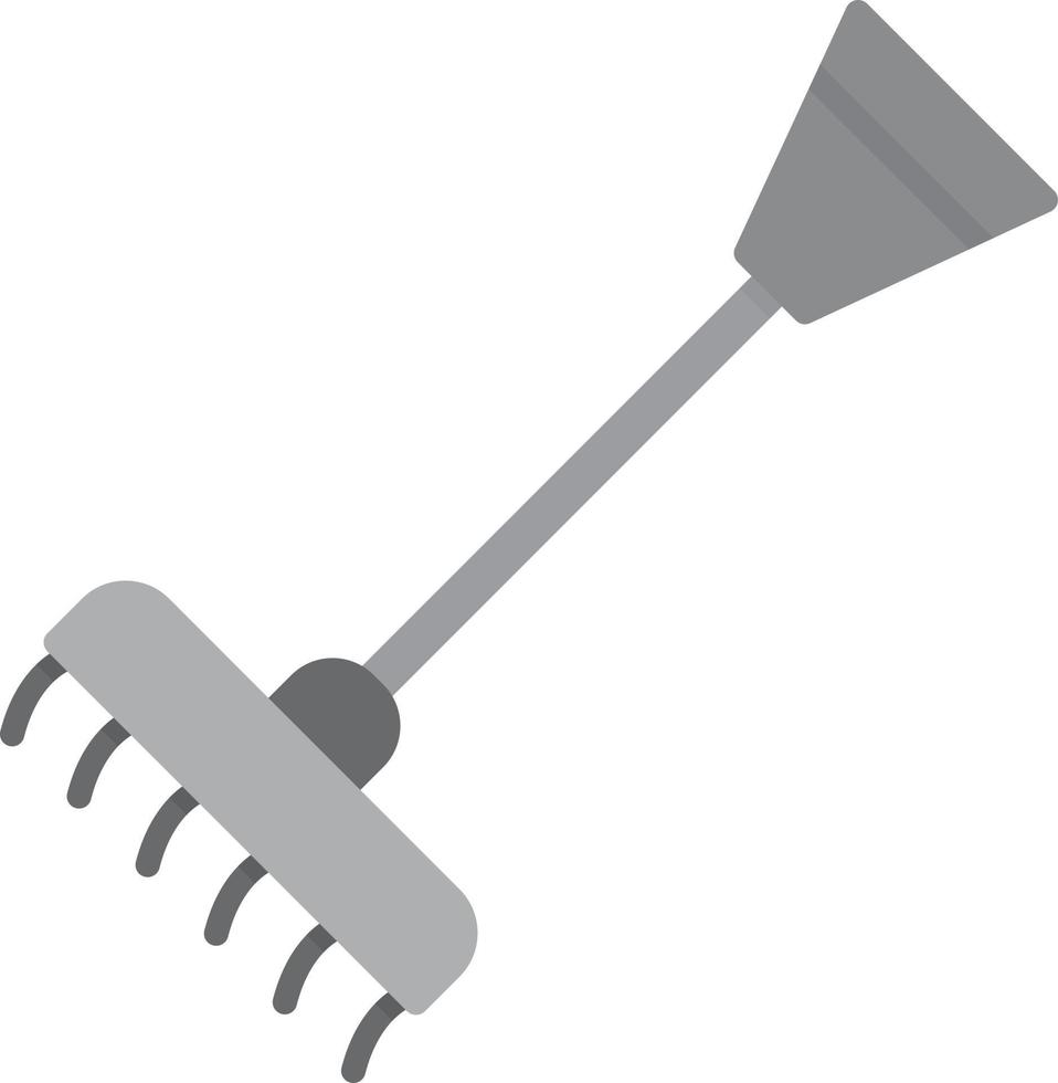 Rake Flat Greyscale vector