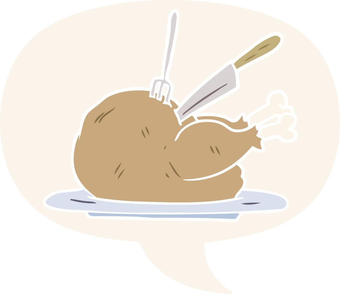 dibujos animados de pavo cocinado siendo tallado y burbuja de habla en estilo retro 9917245 Vector en Vecteezy dibujos animados de pavo cocinado siendo tallado y burbuja de habla en estilo retro 9917245 Vector en Vecteezy