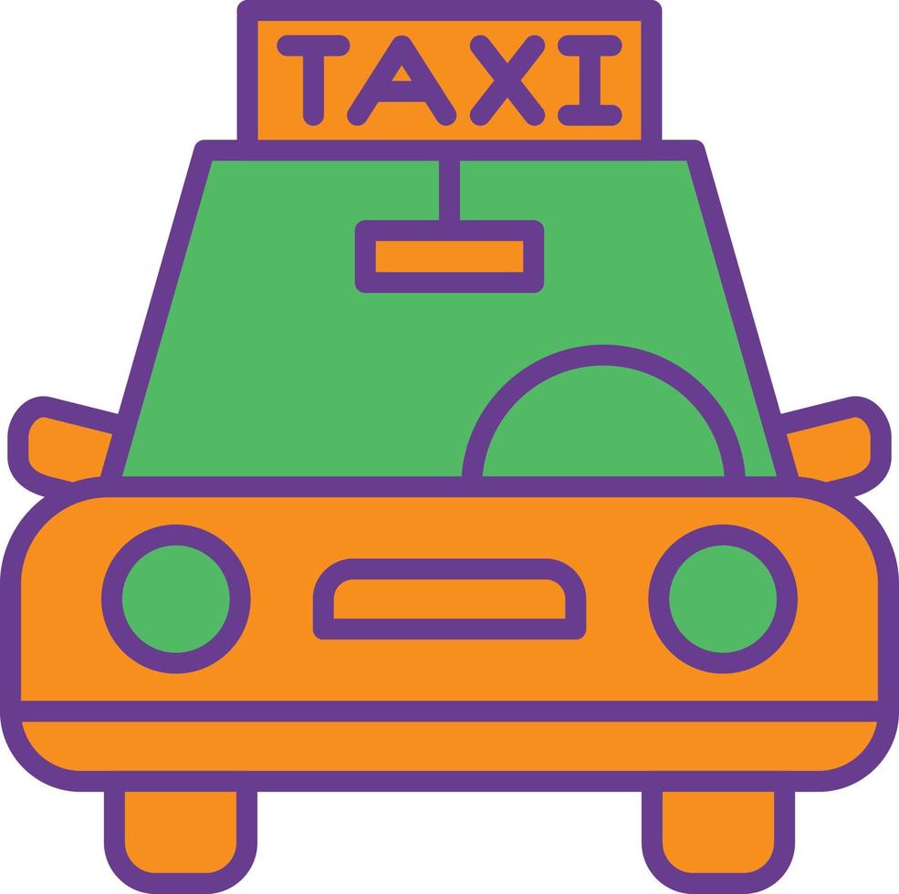 Taxi Line Filled Two Color vector