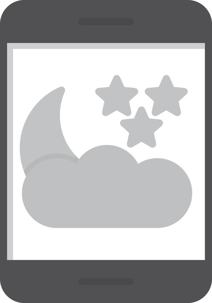Night Mode Flat Greyscale vector