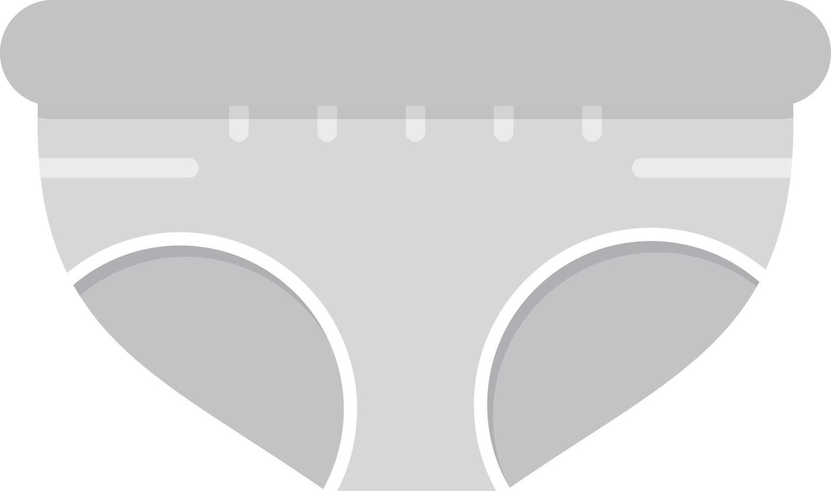 Diaper Flat Greyscale vector