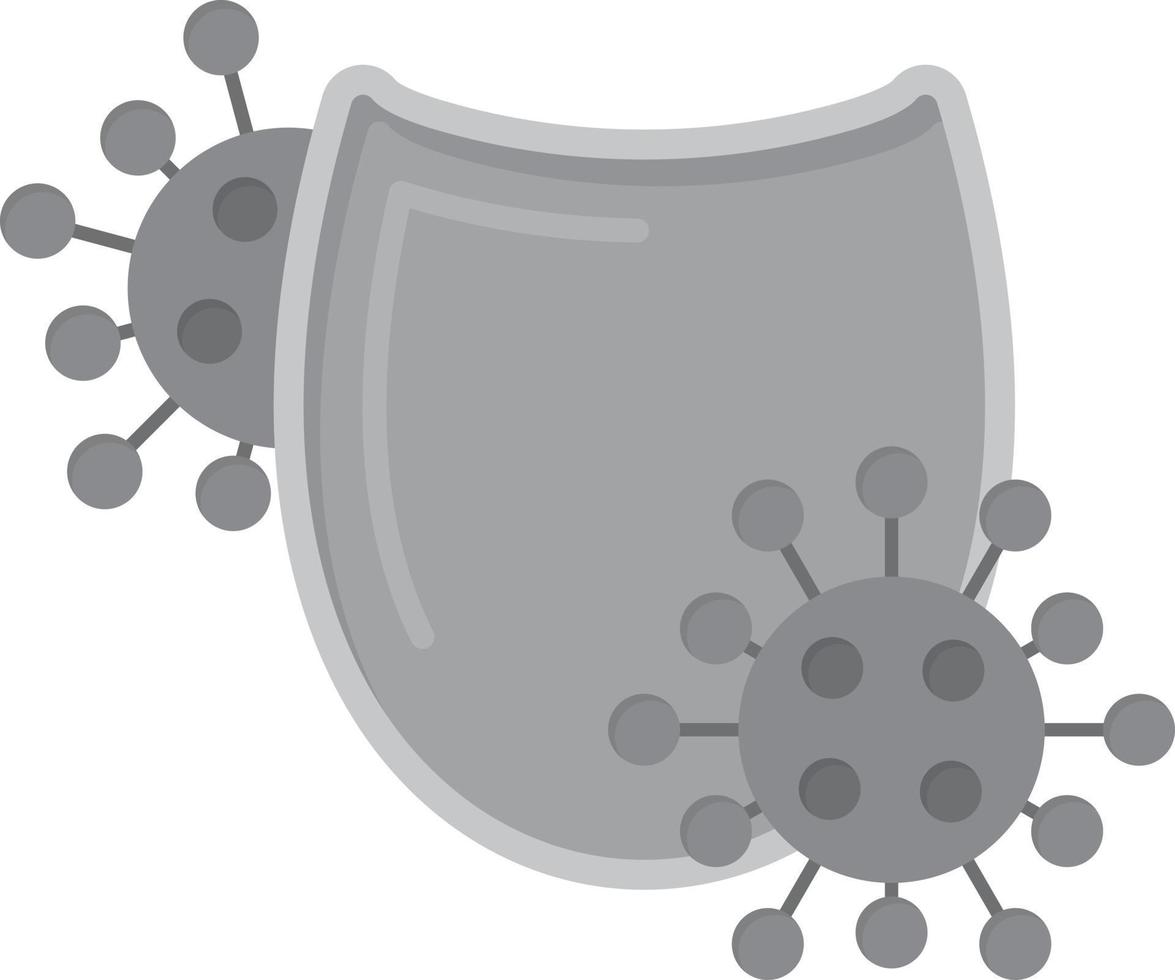 Shield Flat Greyscale vector