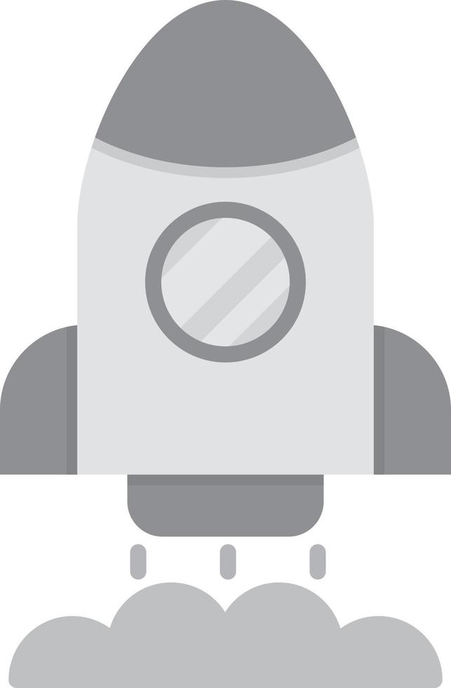 Launch Flat Greyscale vector