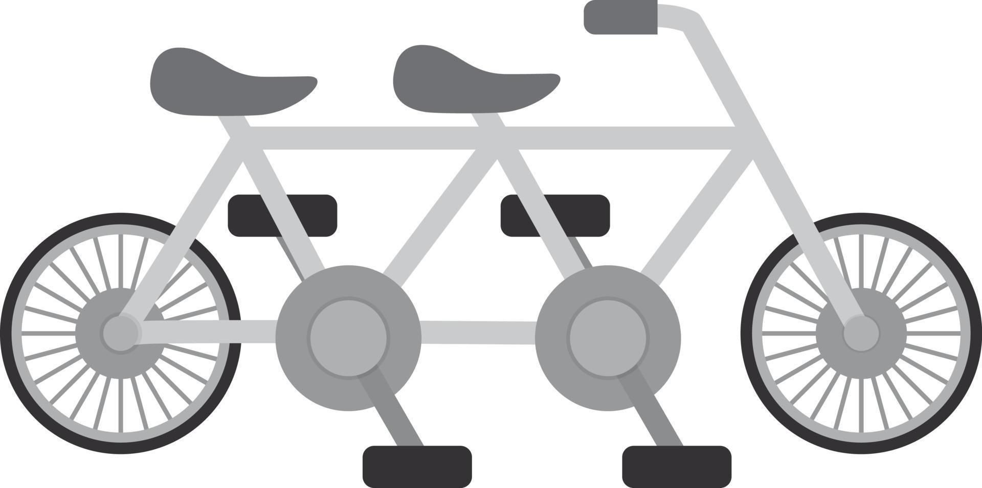 Tandem Flat Greyscale vector