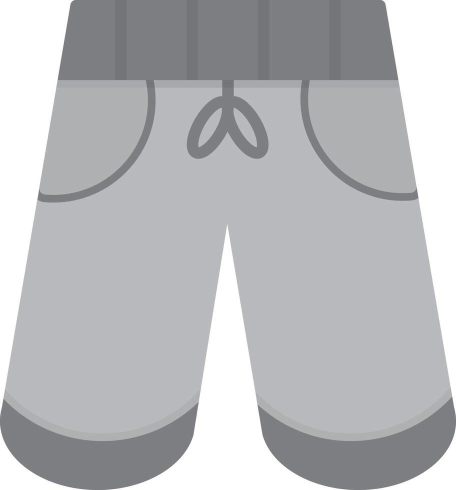 pantalones cortos planos en escala de grises vector