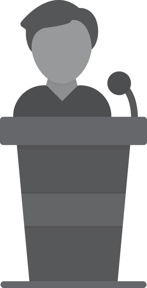 Conference Flat Greyscale vector