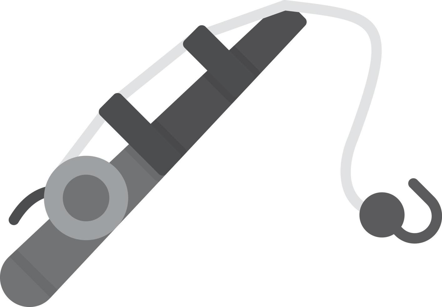 Fishing Flat Greyscale vector