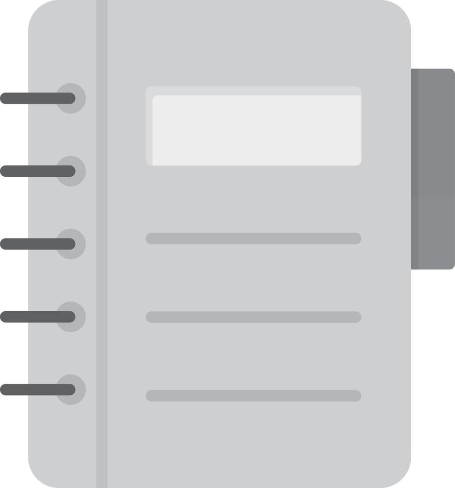 Notebook Flat Greyscale vector