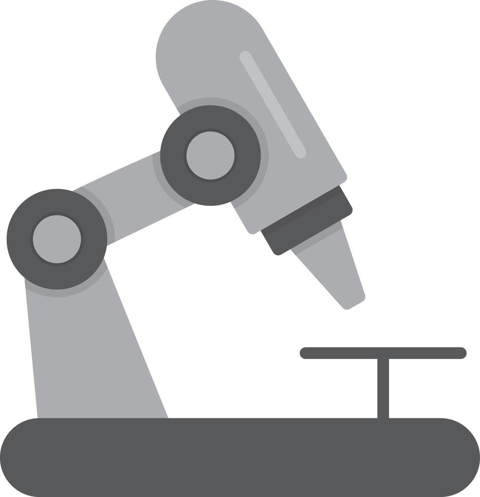 Microscope Flat Greyscale vector