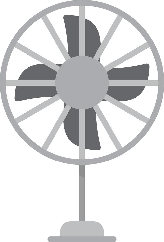 Fan Flat Greyscale vector