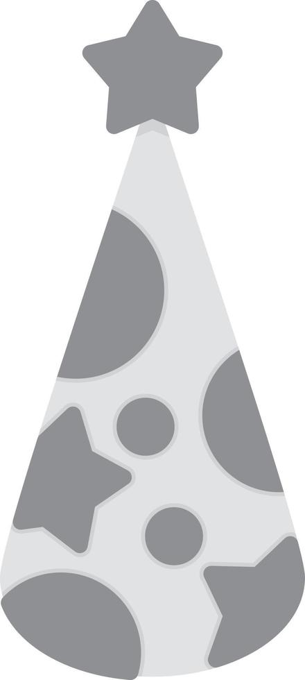 Party Hat Flat Greyscale vector