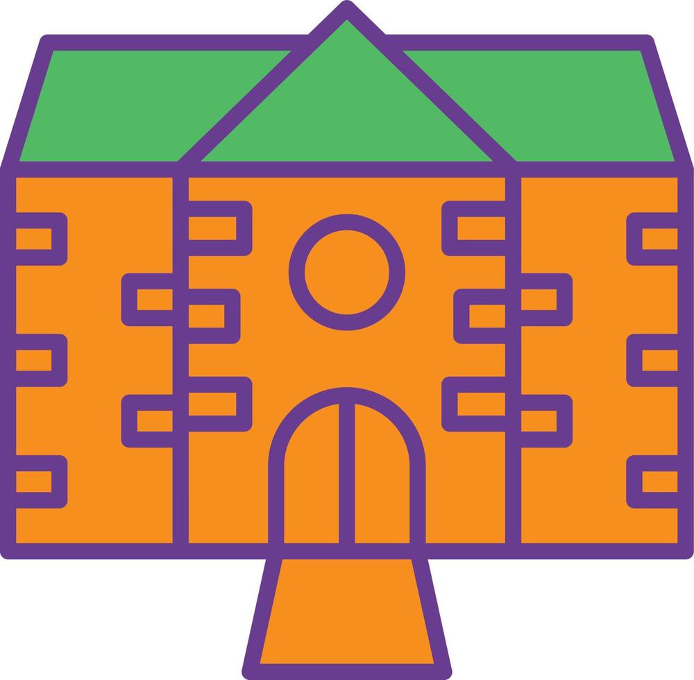 Nursing Home Line Filled Two Color vector