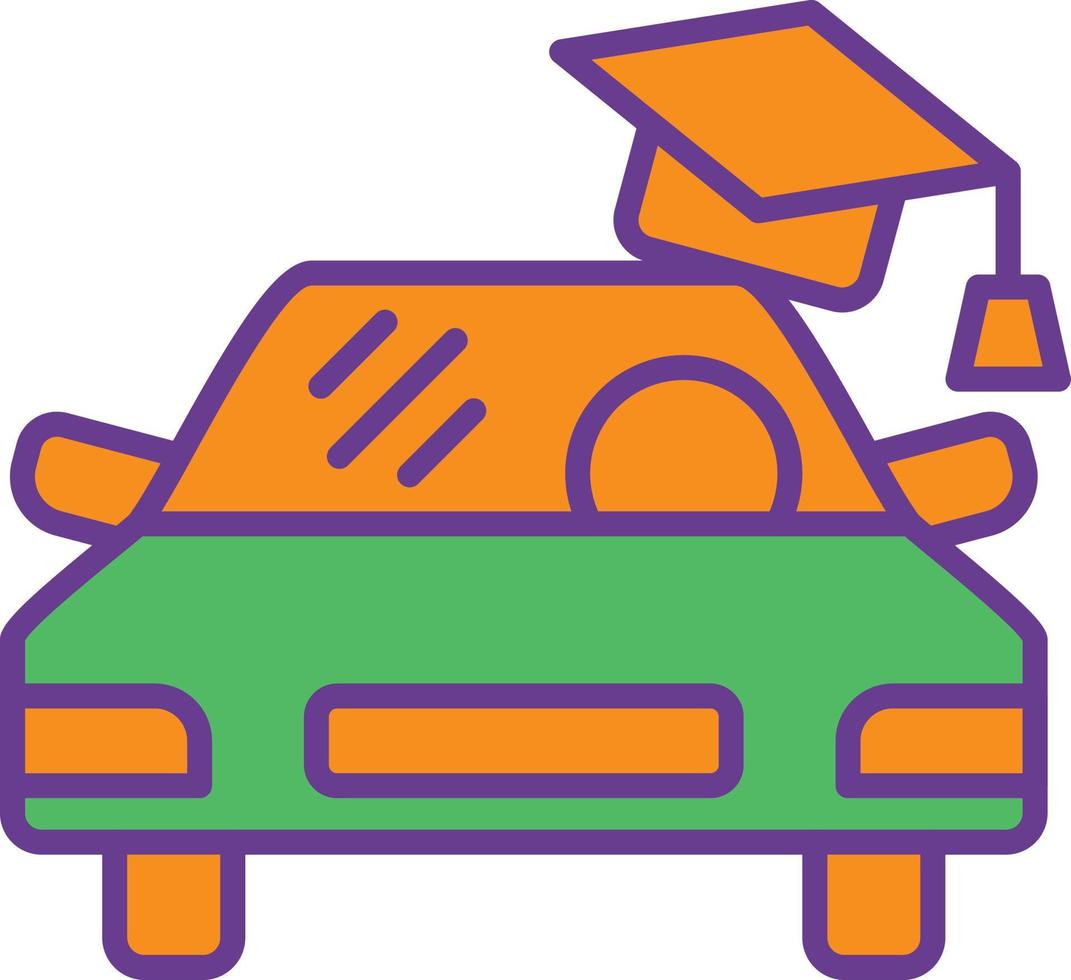 2 - Driving School Line Filled Two Color vector