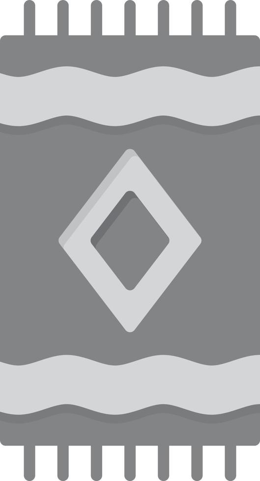 Beach Towel Flat Greyscale vector