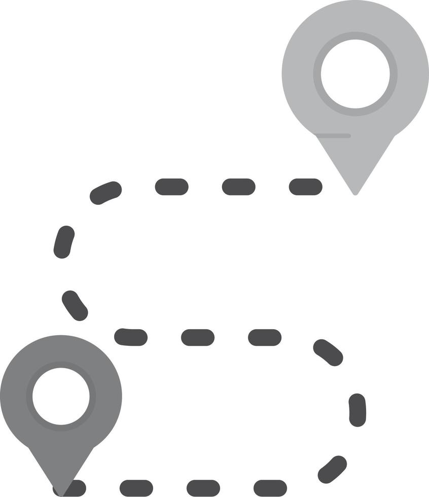 Itinerary Flat Greyscale vector