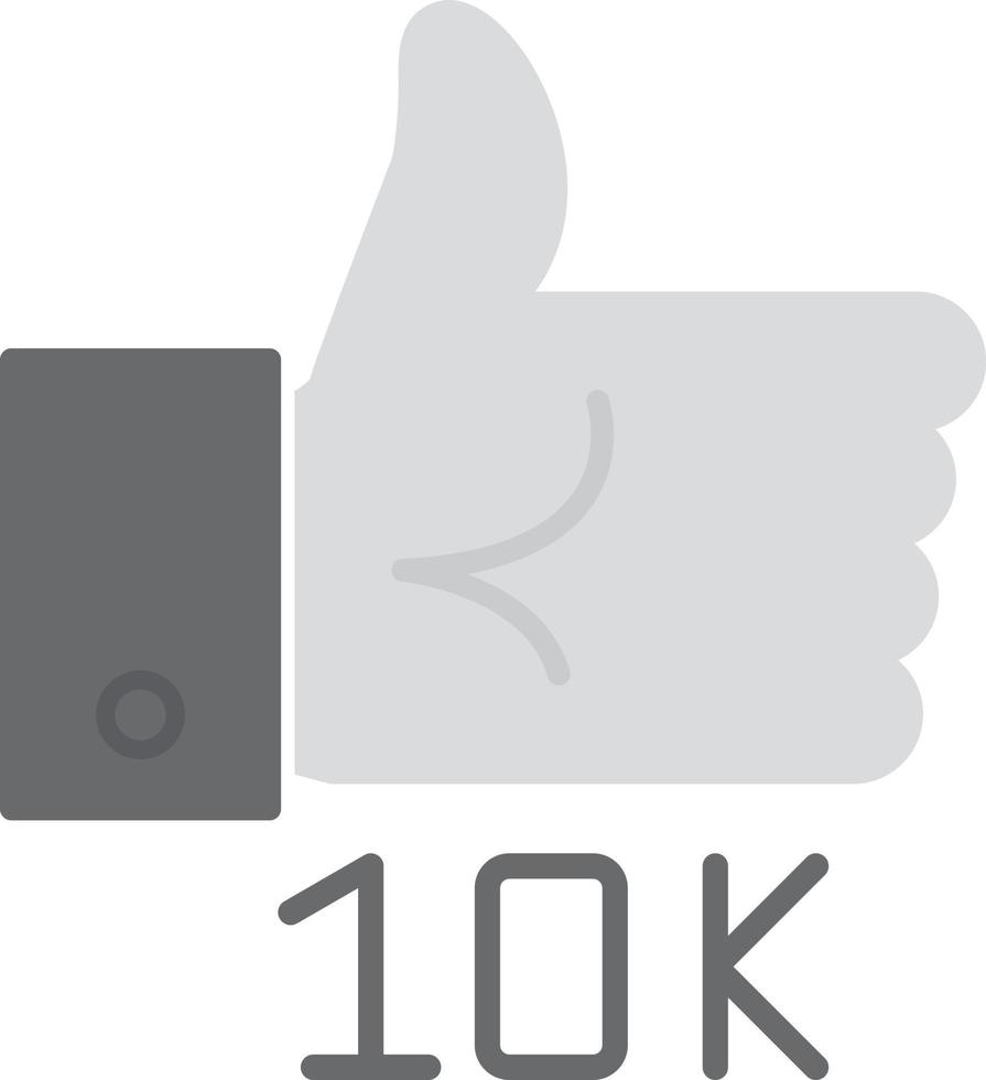 10k Flat Greyscale vector
