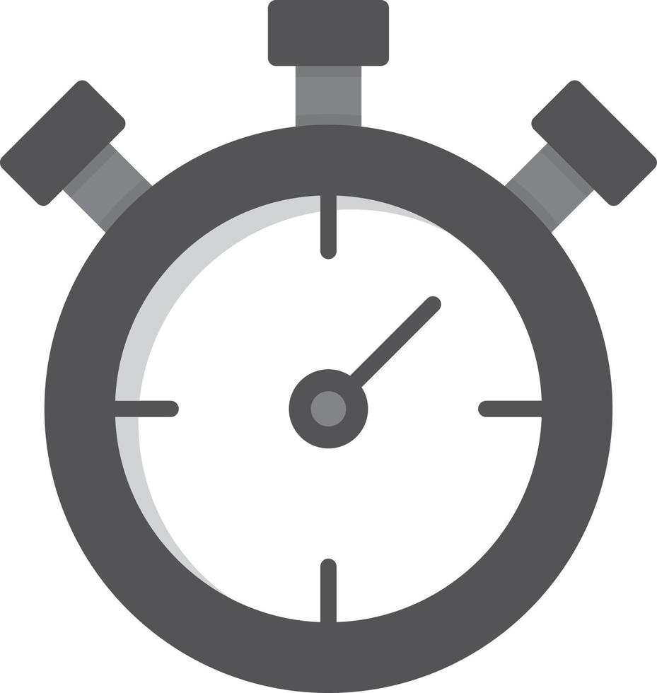 Chronometer Flat Greyscale vector