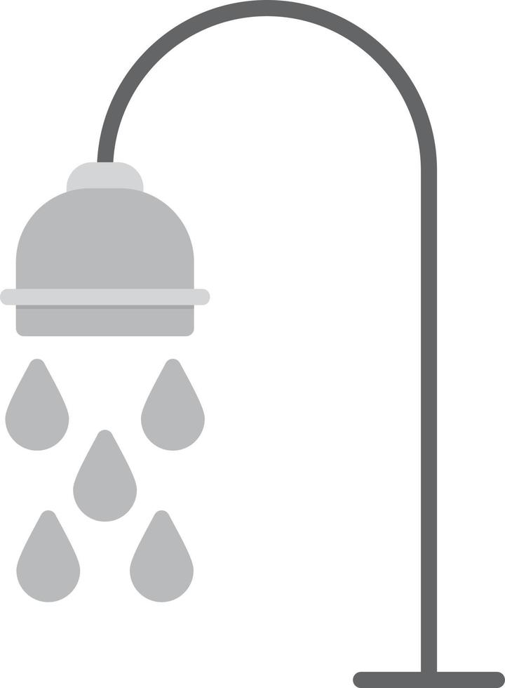 Shower Flat Greyscale vector