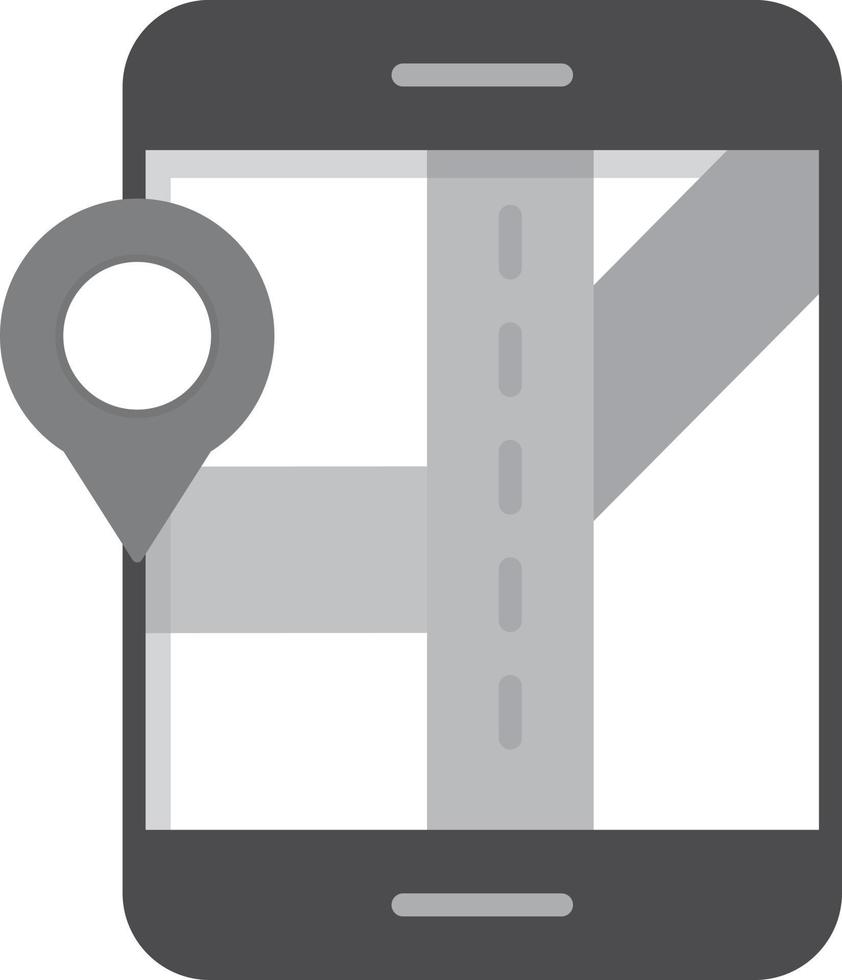 Navigation Flat Greyscale vector
