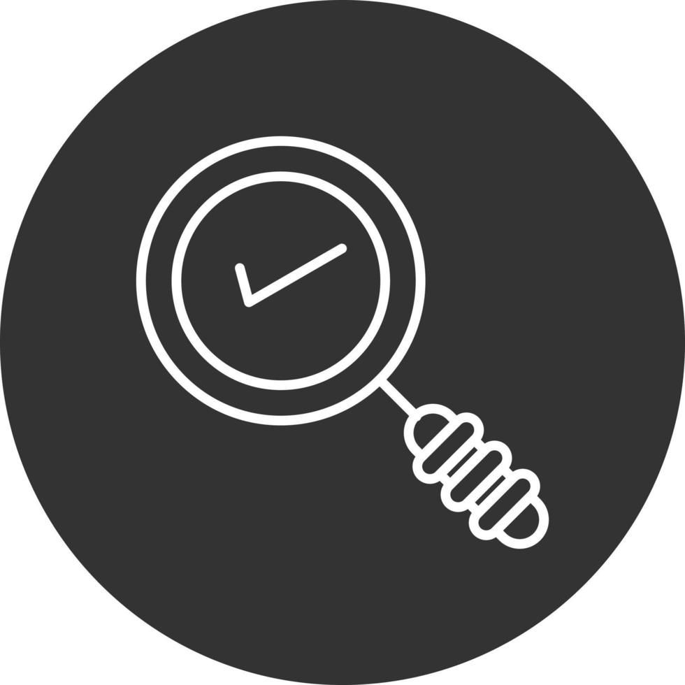 Magnifying Glass Line Inverted Icon vector