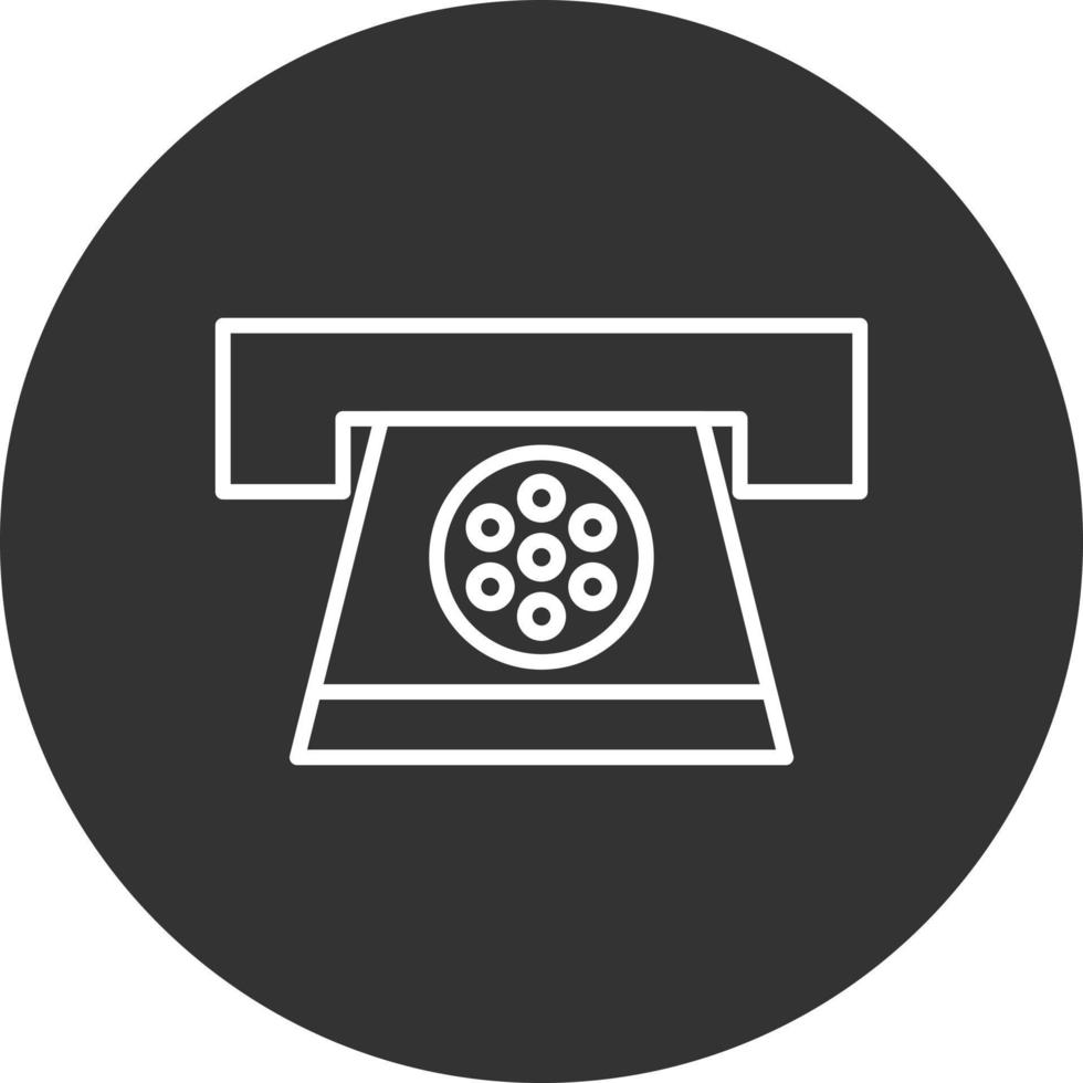 Contact Us Line Inverted Icon vector