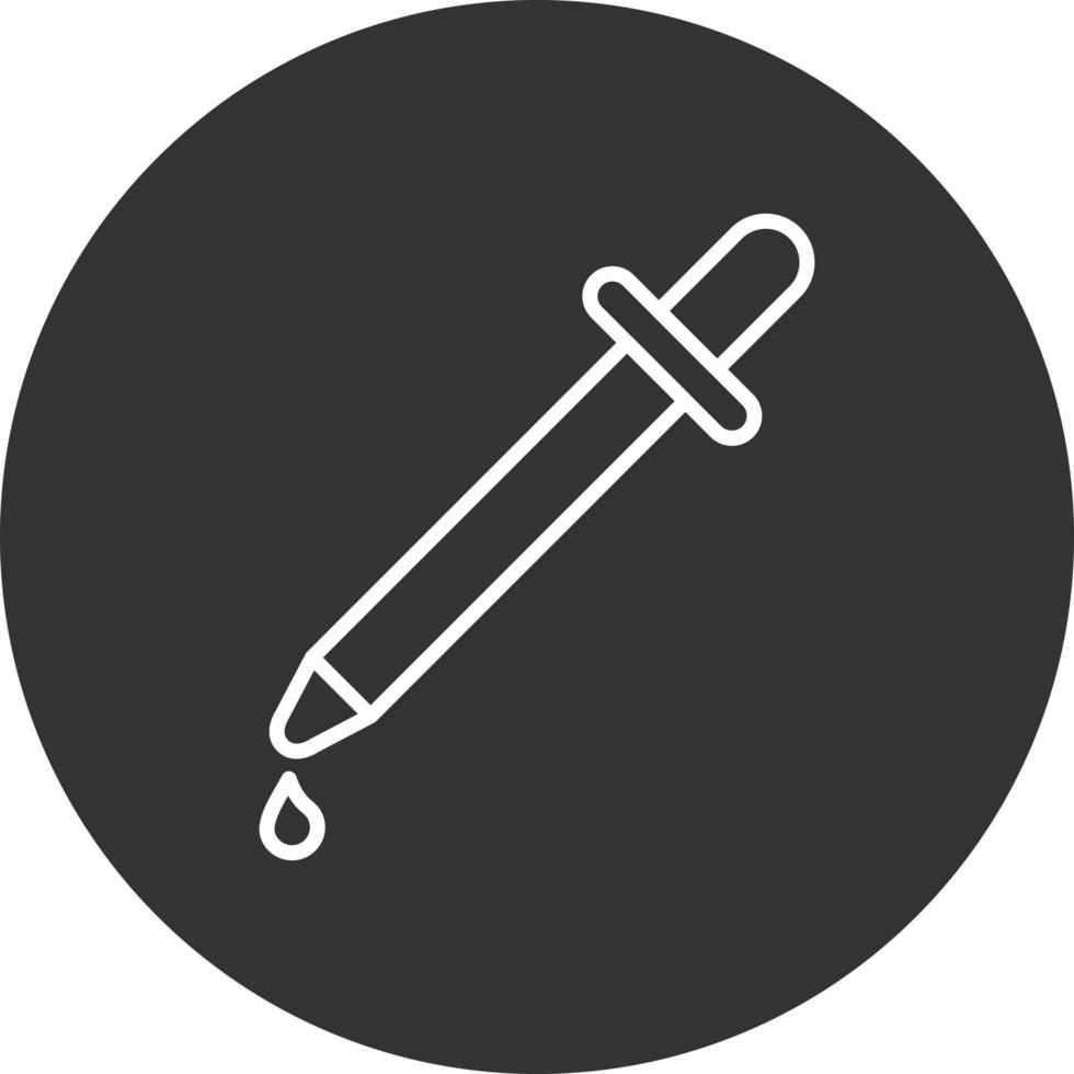 Dropper Line Inverted Icon vector