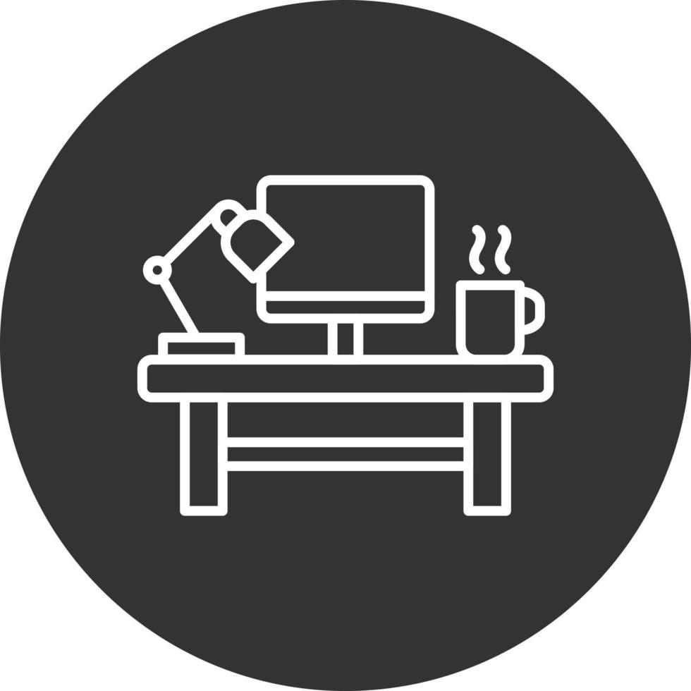 Workspace Line Inverted Icon vector