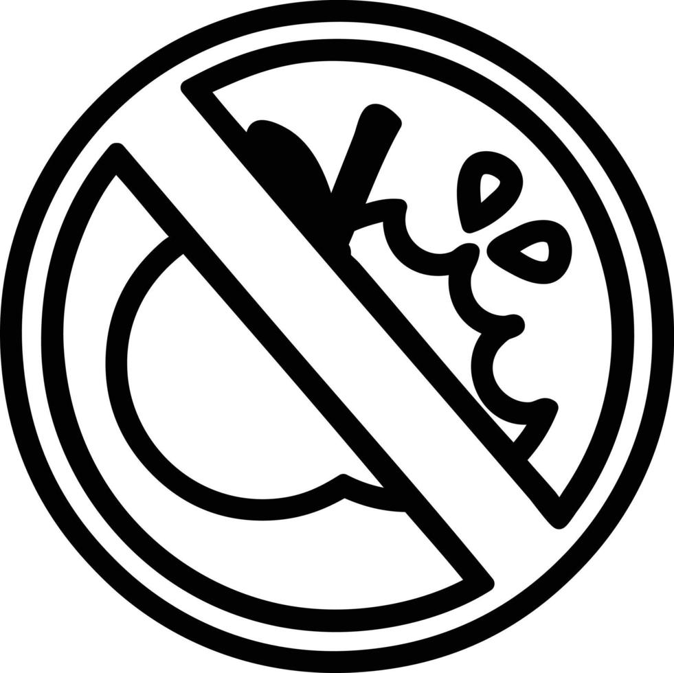 no healthy food icon vector