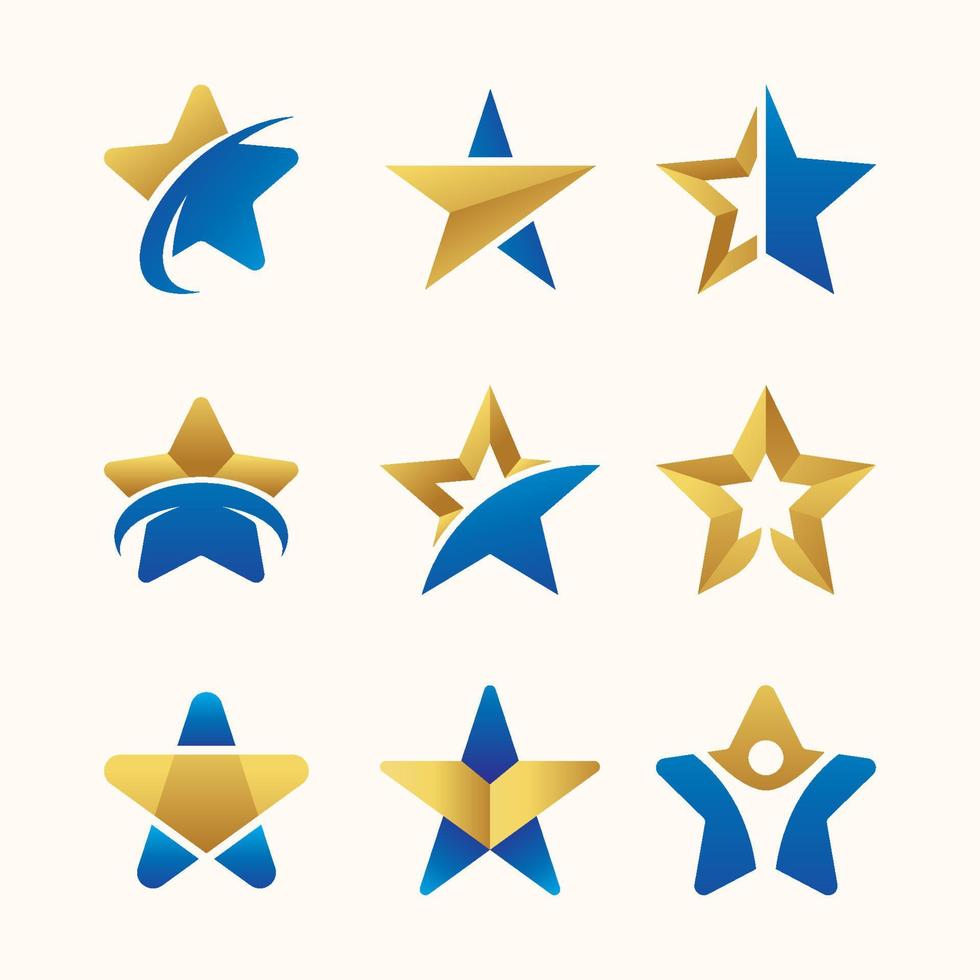 Star Logo Set for Business vector