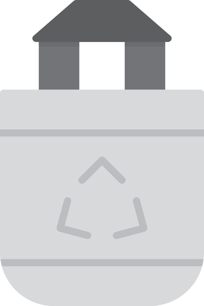 Bag Flat Greyscale vector