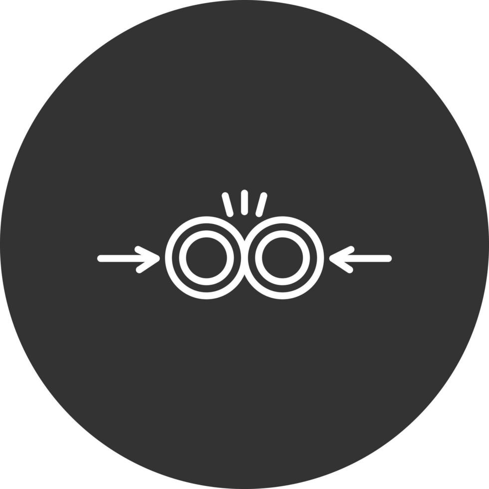 Collision Line Inverted Icon vector