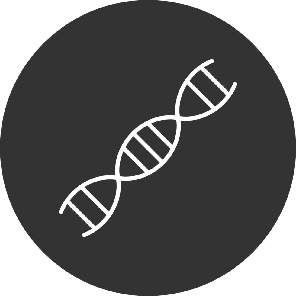 Dna Line Inverted Icon vector