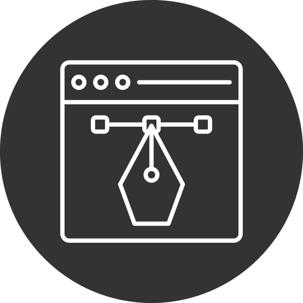 Designing Line Inverted Icon vector